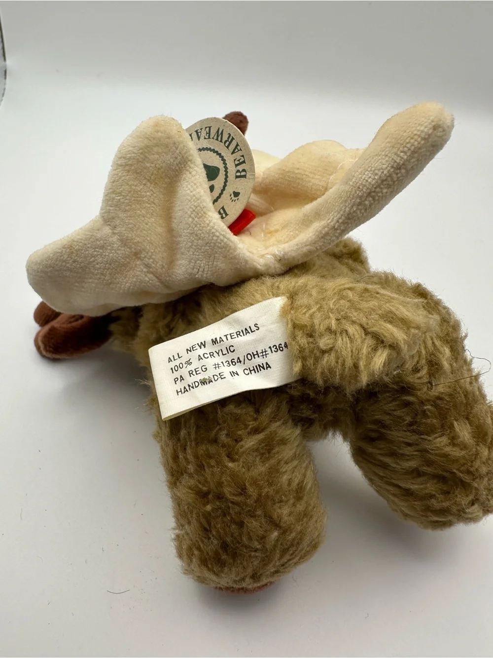NWT Boyds Bears Vintage 1990 Plush Moose w/ Antlers Mistletoe Wings